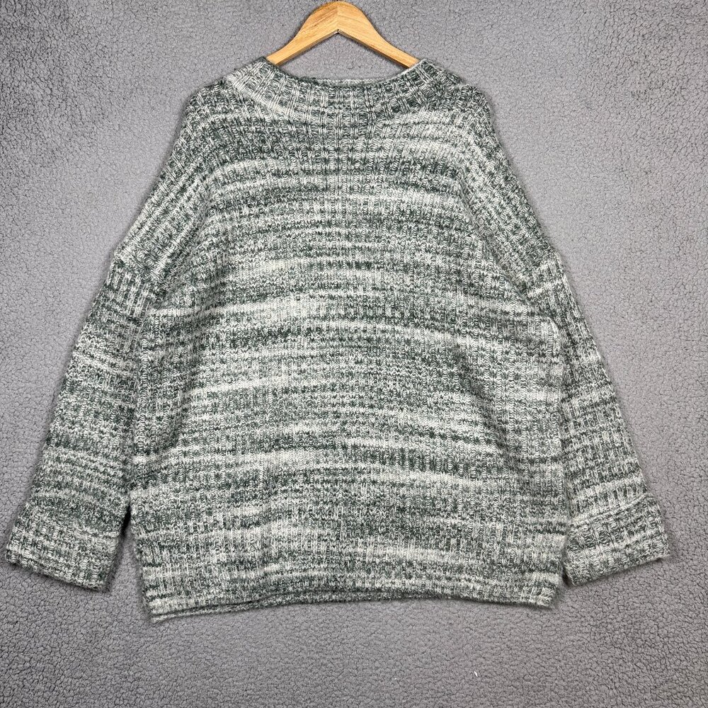 Old Navy Sweater Womens Size XL Olive Heathered Chunky Knit Tunic Length Relaxed